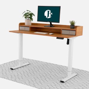 Bamboo-White-Electric-Standing-Desk-Two-Tier-Drawes-140×60-6.jpg