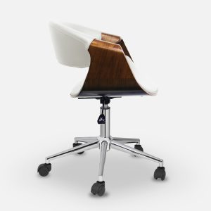Curve Danish Low Back Office Chair_White 2